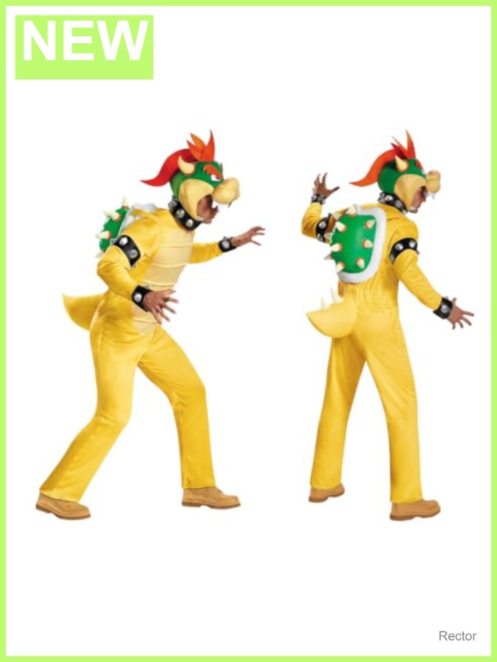 Super Mario Bros Deluxe Bowser Costume Adult Plus Size Inflatable Shell Cosplay